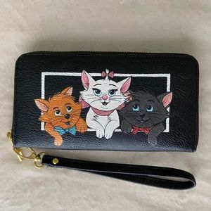 Handpainted Aristocats Wristlet Wallet